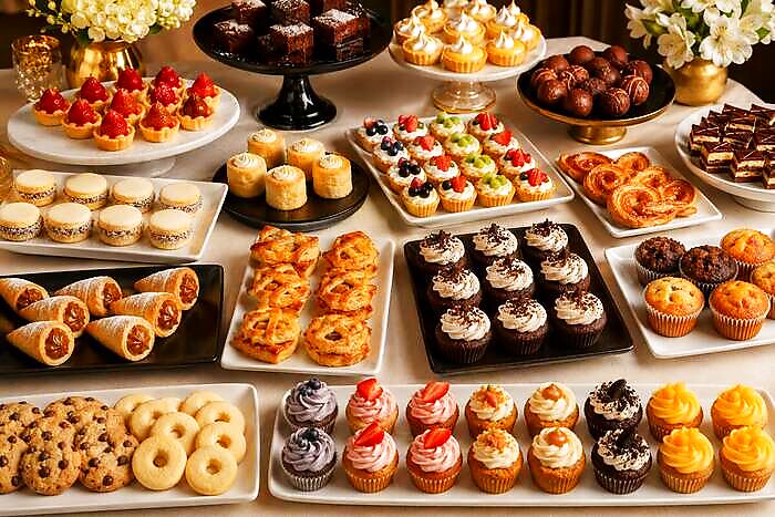 Bocaditos dulces para coffee break